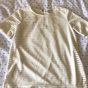 Halogen white mesh striped shirt!